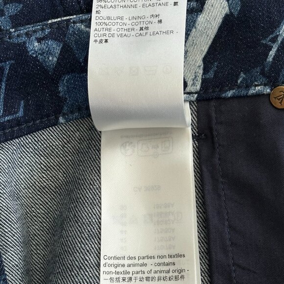Louis Vuitton Blue Floral Monogram Jeans - Picture 5 of 8